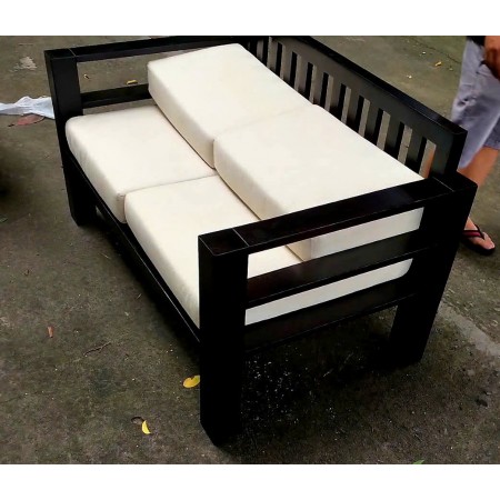 ChunKy Walnut : Ghế Sofa Đôi Gỗ Sồi Kèm Nệm